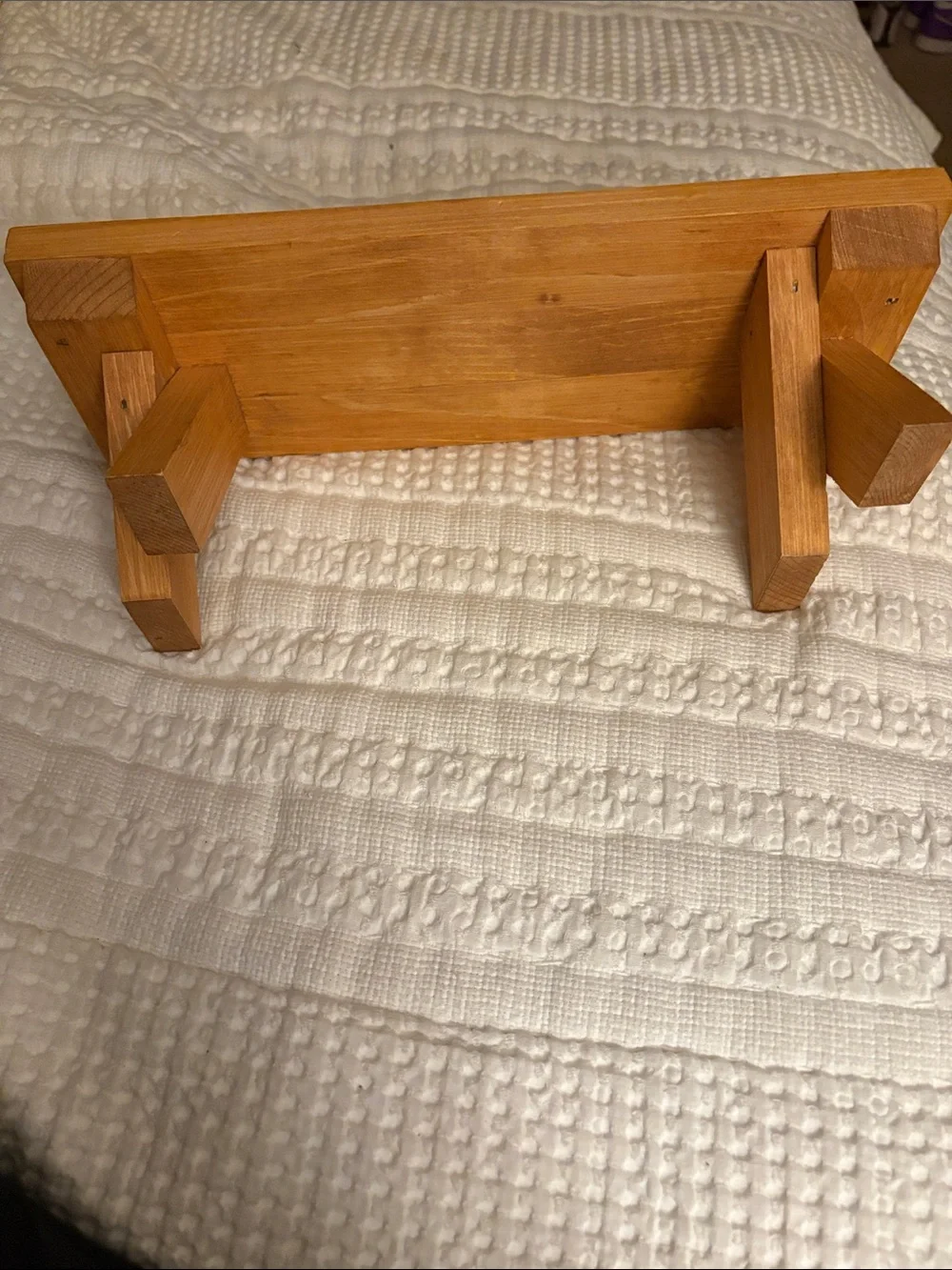 Rustic Wooden Wall Shelf - Natural Honey Tone